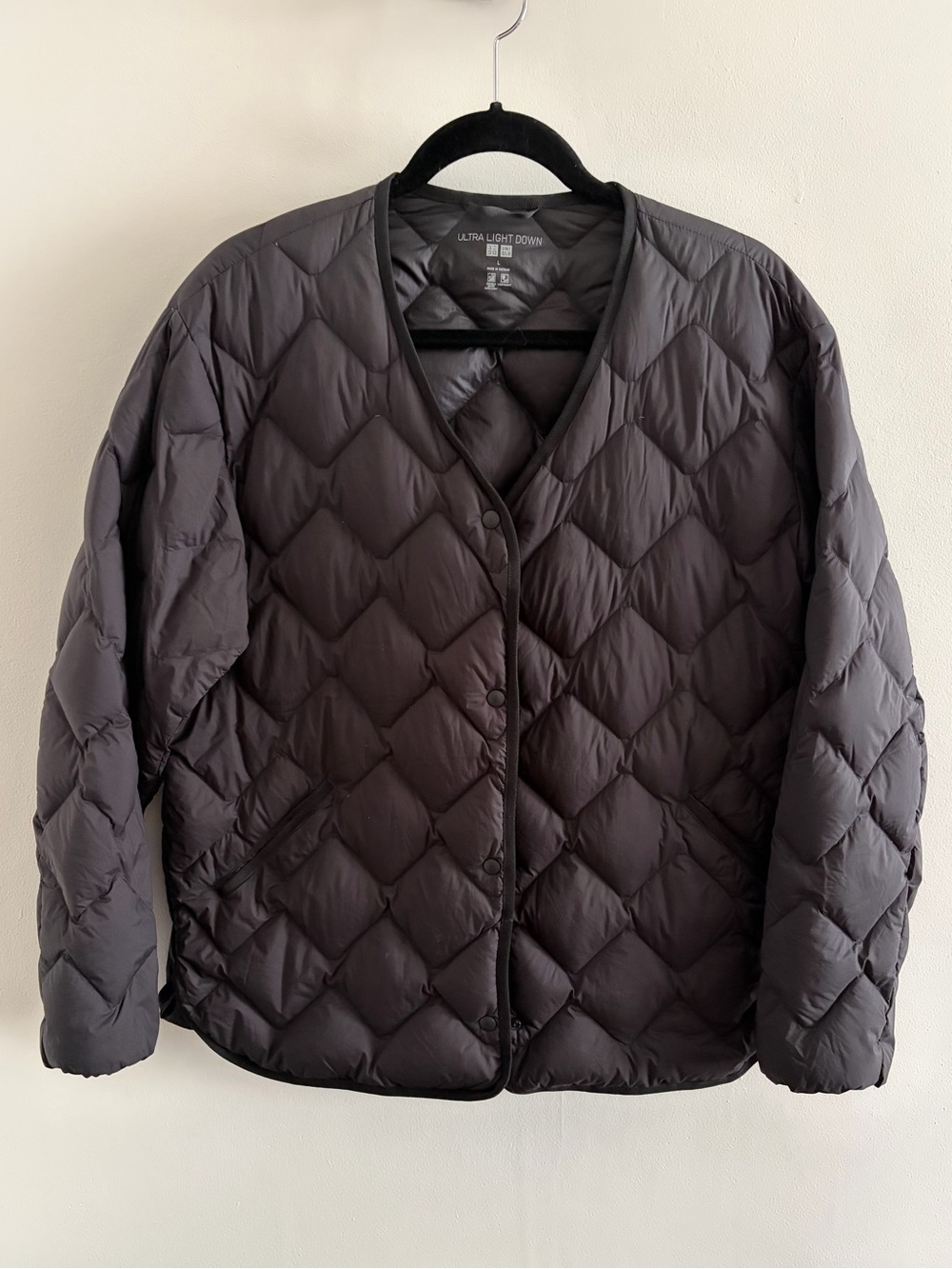 Uniqlo Ultra Light Down - Quilted Snap-Front Puffer Jacket - Black